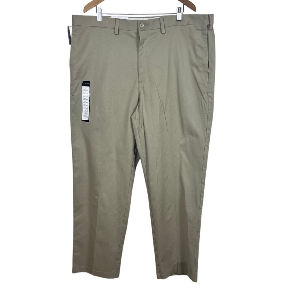 NWT: Architect Tan Premium No Iron Khaki Flat Front‎ W44 L32 (M517)